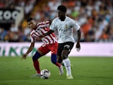 Valencia's Yunus Musah pictured in action against Atletico Madrid on August 29, 2022