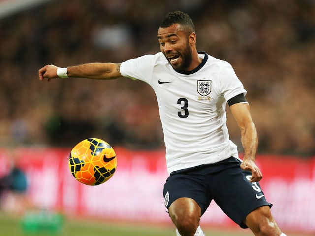 Ashley Cole pictured for England in 2014