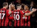 Bournemouth celebrate scoring against Everton in the EFL Cup on November 8, 2022.