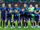 Croatia players line up before a Nations League game in September 2022