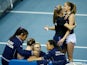 Great Britain's Billie Jean King Cup team react after losing to Australia on November 12, 2022