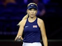 Katie Boulter in action for Great Britain at the Billie Jean King Cup Finals on November 8, 2022