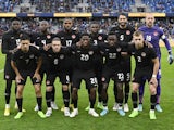 Canada players pose for a team group photo before the match in September 2022