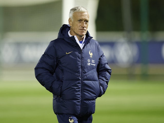 France coach Didier Deschamps during training on November 14, 2022