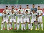 Iran players pose for a team group photo before the match on November 10, 2022