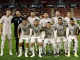 Mexico players pose for a team group photo before the match on November 9, 2022