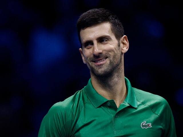 Novak Djokovic pictured at the ATP Finals on November 14, 2022