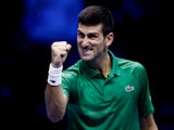Novak Djokovic celebrates on November 16, 2022