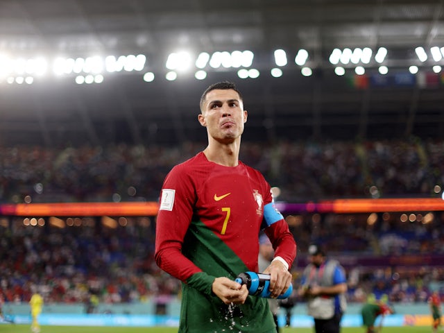 L'attaquant portugais Cristiano Ronaldo en action contre le Ghana lors de la Coupe du monde le 24 novembre 2022