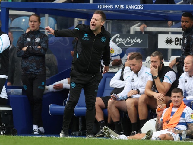 Queens Park Rangers manager Michael Beale reacts on October 22, 2022