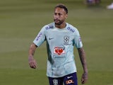 Brazil's Neymar pictured during training on November 20, 2022