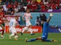 Nikola Vlasic goes close for Croatia against Morocco in their World Cup fixture on November 23, 2022.