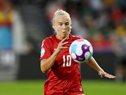 Pernille Harder in action for Denmark in July 2022