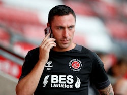 Fleetwood Town manager Scott Brown pictured before the match on August 23, 2022