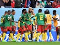 Cameroon's Eric Maxim Choupo-Moting celebrates scoring against Serbia at the World Cup on November 28, 2022
