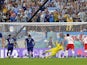 Poland's Wojciech Szczesny saves a penalty from Argentina's Lionel Messi at the World Cup on November 30, 2022