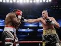 Tyson Fury and Dereck Chisora in action in November 2014.