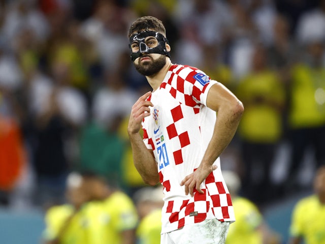 Foto de Josko Gvardiol de Croacia en la Copa del Mundo el 9 de diciembre de 2022
