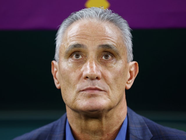 Brazil head coach Tite pictured before the match on December 9, 2022