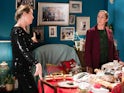 Sonia and Janine on EastEnders on Christmas Day, 2022