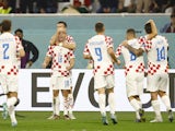 Croatia's Mislav Orsic celebrates scoring against Morocco at the World Cup on December 17, 2022
