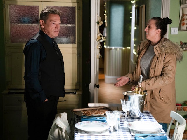 Ricky and Sonia on EastEnders on New Year's Day, 2023