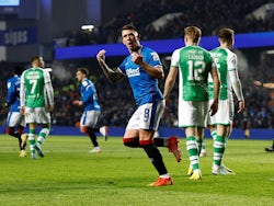 Rangers' Ryan Jack celebrates scoring their second goal on December 15, 2022