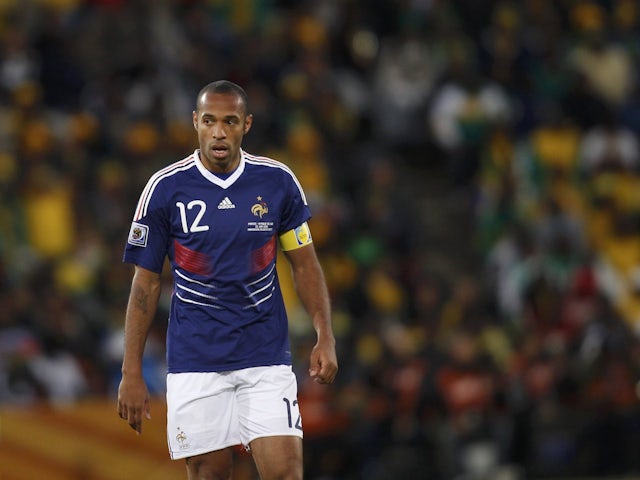 Thierry Henry pictured for France in 2010