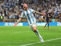Argentina's Alexis Mac Allister celebrates after setting up their second goal on December 18, 2022