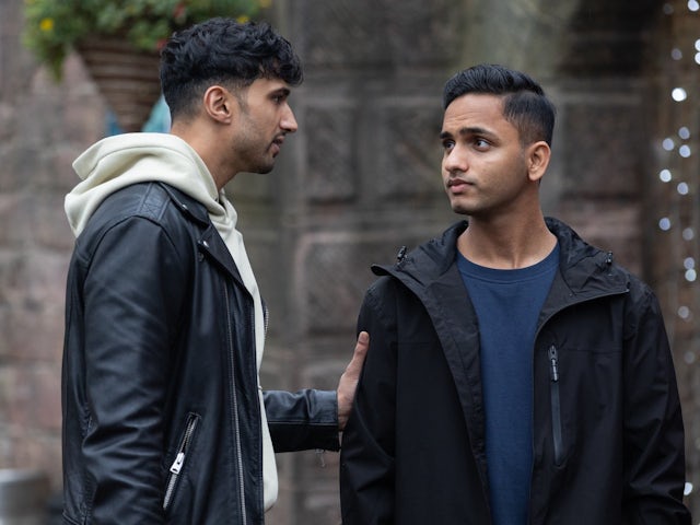 Shaq and Imran on the first episode of Hollyoaks on January 3, 2023