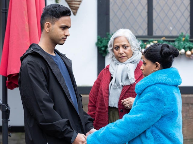 Imran, Misbah and Yazz on the first episode of Hollyoaks on January 3, 2023