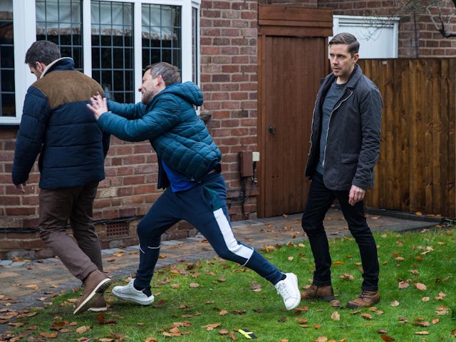 Mike, Paul and Todd on Coronation Street on January 18, 2023