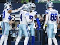 Dallas Cowboys wide receiver CeeDee Lamb (88) celebrates with teammates after scoring a touchdown during the second half against the Philadelphia Eagles at AT&T Stadium on December 24, 2022