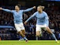 Manchester City's Erling Braut Haaland celebrates scoring against Everton on December 31, 2022