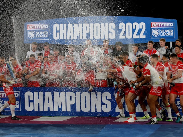 St Helens' James Roby with the trophy after winning the Super League Grand Final on September 24, 2022