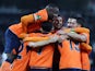 Istanbul Basaksehir players celebrate after the match on November 3, 2022