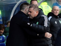 Rangers manager Michael Beale with Celtic manager Ange Postecoglou before the match on January 2, 2022