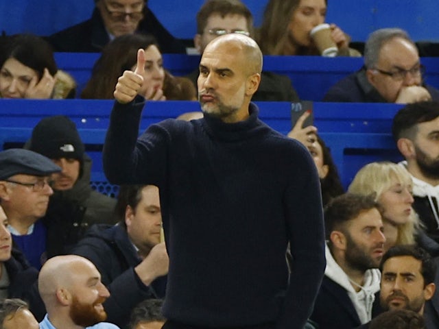 Manchester City manager Pep Guardiola reacts on January 5, 2022