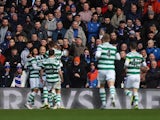 Celtic's Daizen Maeda celebrates scoring against Rangers on January 2, 2023