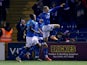 Stockport County's Will Collar celebrates scoring their third goal and his hat-trick on December 7, 2022