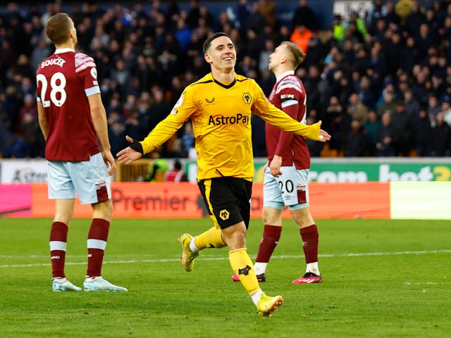 Podence scores winner as Wolves sink West Ham