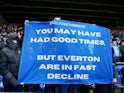 Everton fans protest before their Premier League clash with Southampton on January 14, 2023