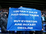 Everton fans protest before their Premier League clash with Southampton on January 14, 2023