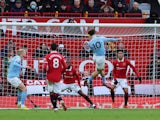 Manchester City's Jack Grealish scores against Manchester United on January 14, 2023
