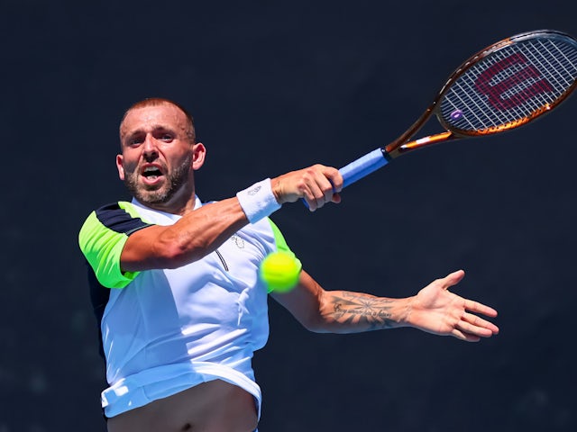Dan Evans in action at the Australian Open on January 17, 2023