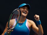 Emma Raducanu reacts at the Australian Open on January 16, 2023