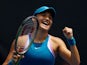 Emma Raducanu reacts at the Australian Open on January 16, 2023