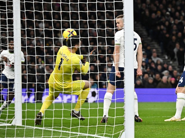 Tottenham Hotspur's Hugo Lloris scores an own goal on January 16, 2023