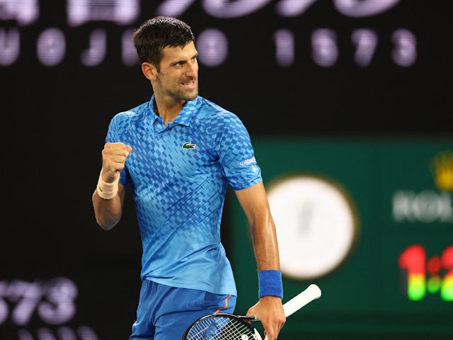 Novak Djokovic in action at the Australian Open on January 17, 2023