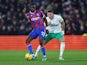 Crystal Palace's Odsonne Edouard in action with Newcastle United's Sven Botman on January 21, 2023